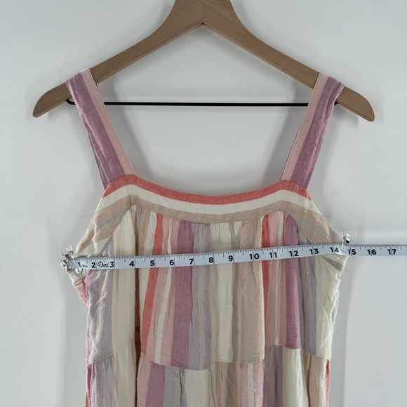 Rails Amaya Juliette Loose Fit Tiered Striped Sun Dress Size Small - Picture 9 of 10